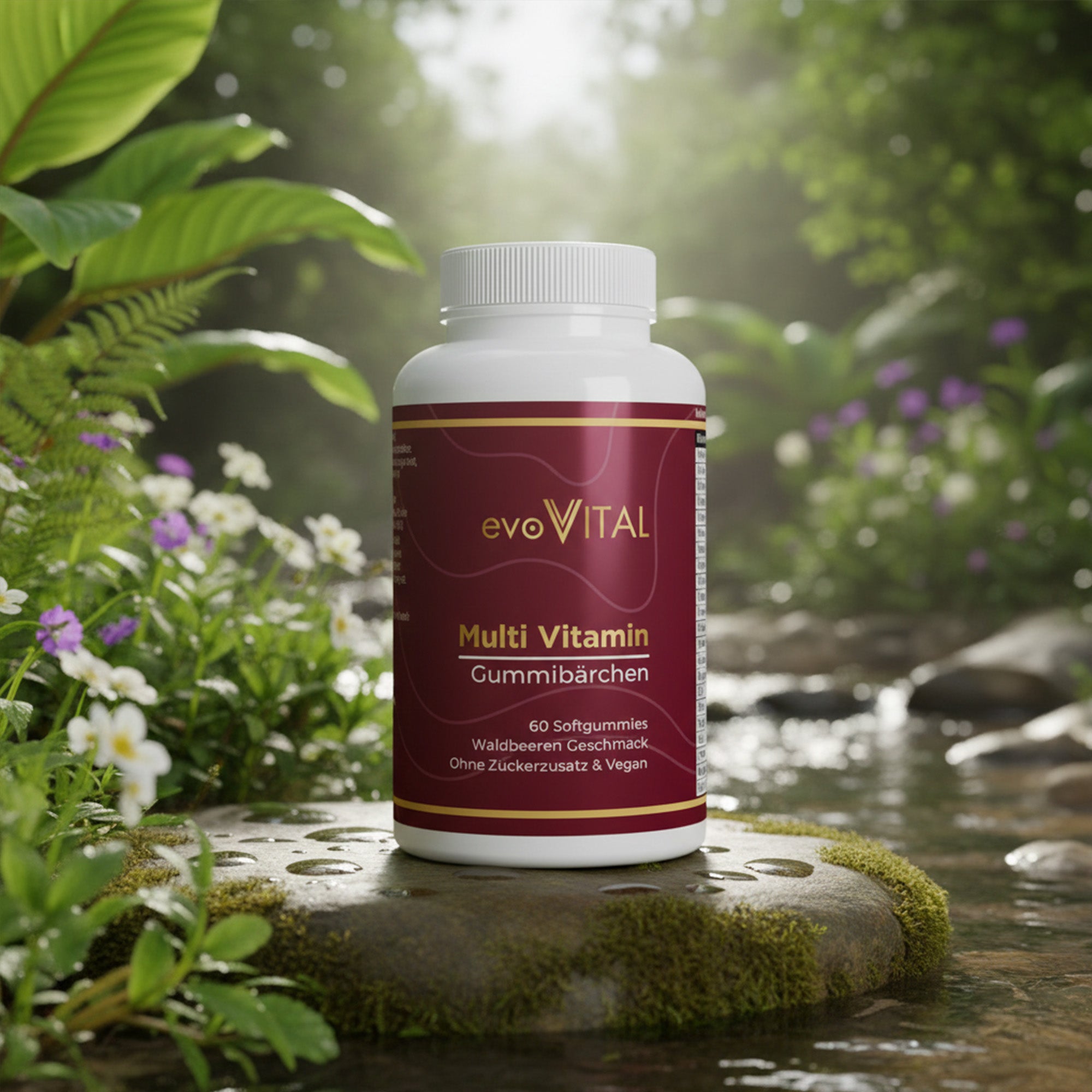 Multivitamin und Mineral Gummibärchen Nahrungsergänzung für die Gesundheit Mockup